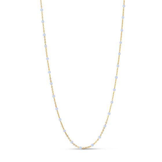 Enamel Copenhagen Lola Sky Gold Necklace. Item code N55G_sky.