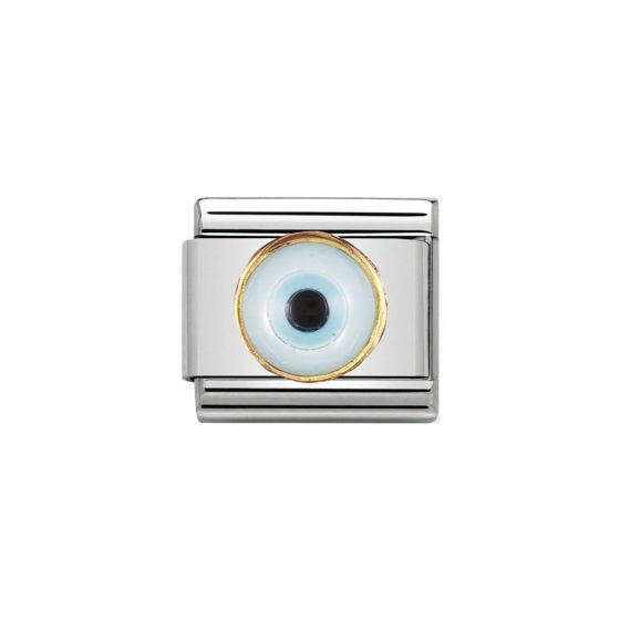 Nomination Classic Stainless Steel and Gold Greek Eye Charm 030506_18