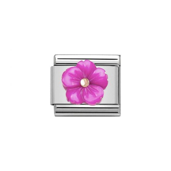 Nomination Composable Classic Fuchsia Mother of Pearl Flower Charm