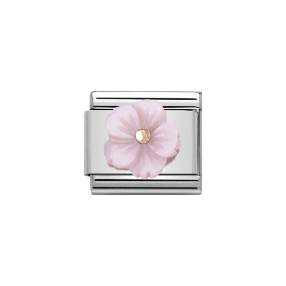 Nomination Composable Classic Lilac Mother of Pearl Flower Charm