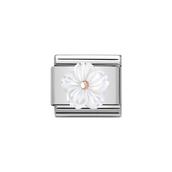 Nomination Composable Classic Link White Flower Charm