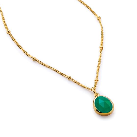 Sarah Alexander Nubia Gemstone Necklace with Green Onyx