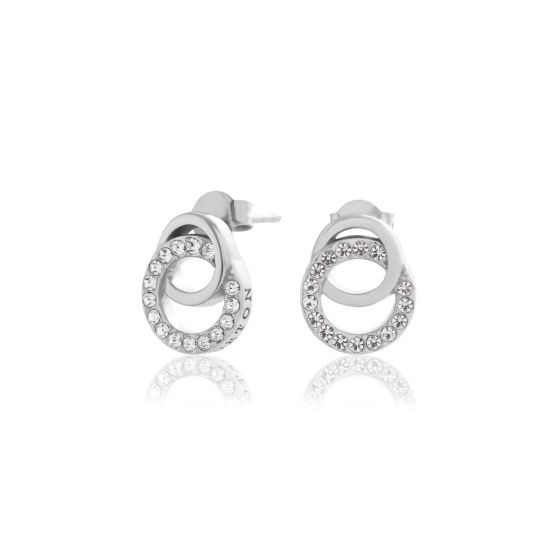 Olivia Burton Classic Interlink Drop Studs Silver OBJCOE220