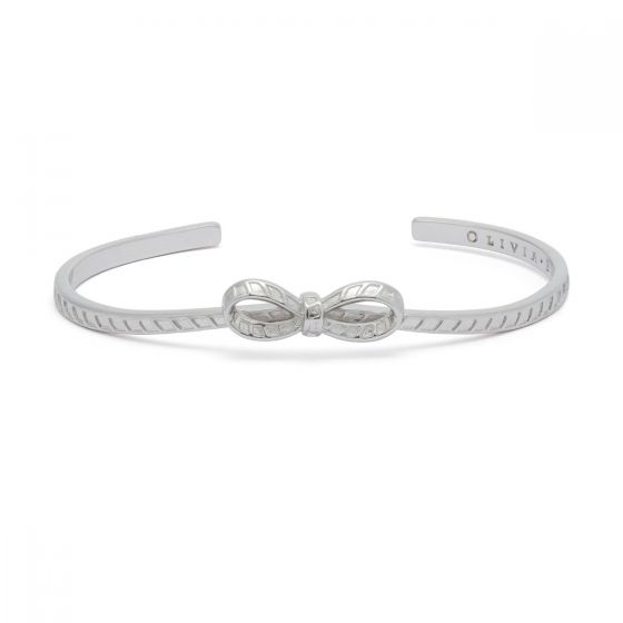 Olivia Burton Bow Silver Bangle OBJVBB28