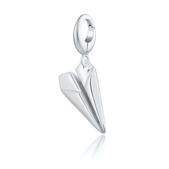Lily Charmed Paper Plane Charm Silver - item number CSP