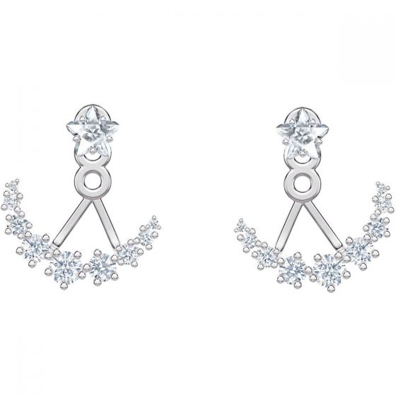 Swarovski Penelope Cruz Moonsun Earrings, White, Rhodium Plating 5508832