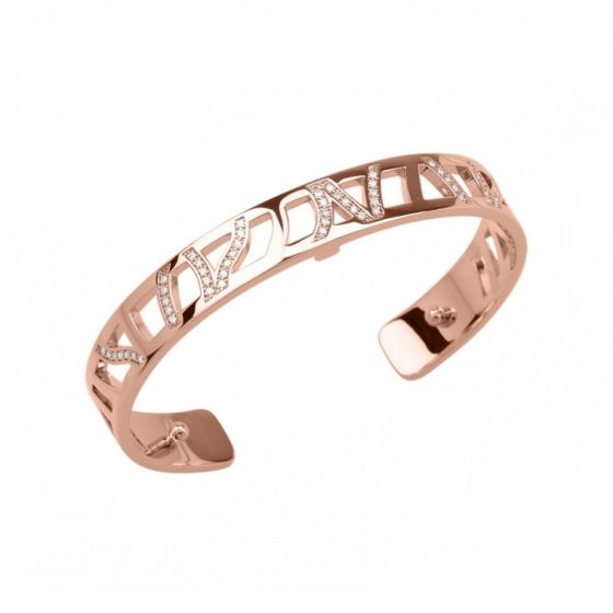 Les Georgettes Perroquet 8mm Rose Gold and Zirconia Bangle
