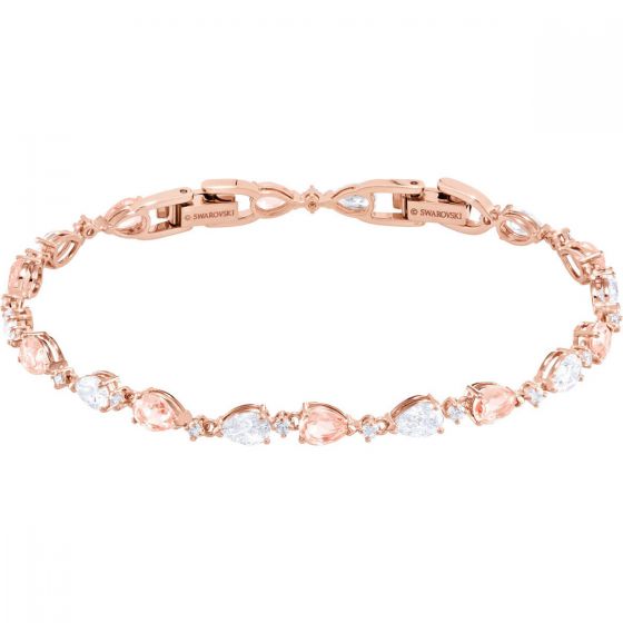Swarovski Vintage Bracelet, Pink, Rose Gold Plating 5466883