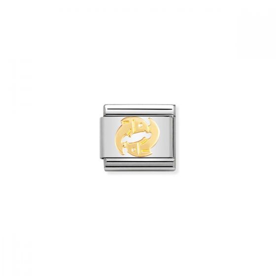 Nomination Classic Pisces Charm - Gold - 030104/12