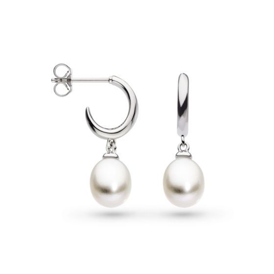 Kit Heath Pebble Pearl Droplet Hoop Earrings - 50183FP