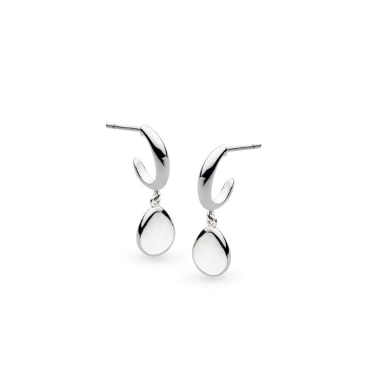 Kit Heath Coast Pebbles Semi Hoop Stud Drop Earrings - 60187RP