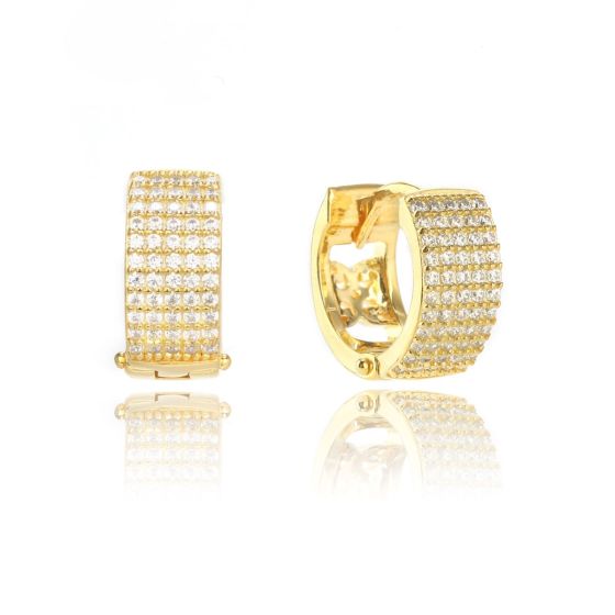 Georgini Goddess Maeve Pave Hoop Earrings - Gold - IE1127G