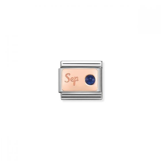 Nomination Rose Gold Classic September Birthstone Charm - 430508/09