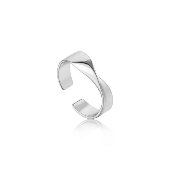 Ania Haie Helix Adjustable Ring Silver R015-01H
