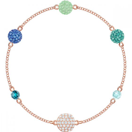 Swarovski Remix Collection Pop Strand, Green, Rose Gold Plating 5462653