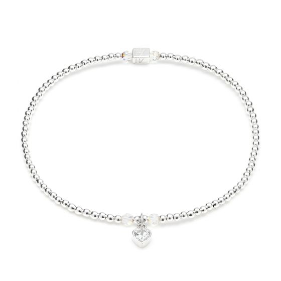 Buy Annie Haak Blissful Heart Crystal Silver Charm Bracelet Online