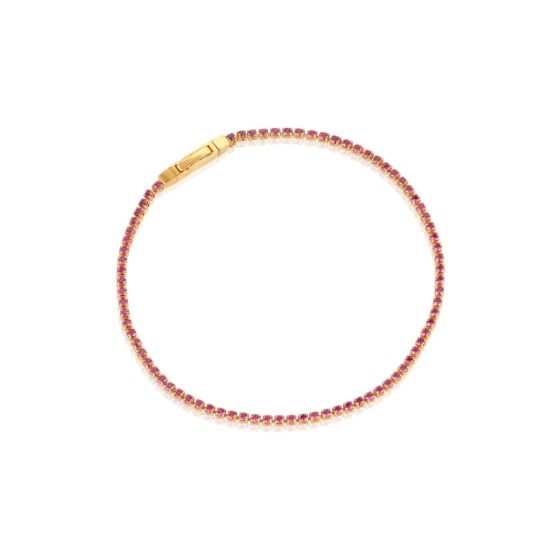 Sif Jakobs Ellera Bracelet - Gold with Pink Zirconia