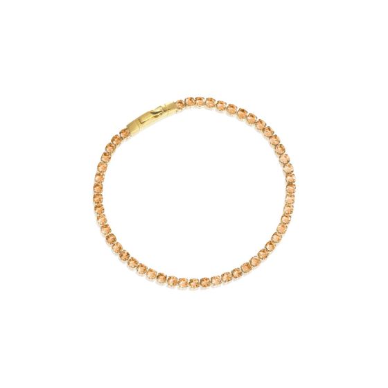 Sif Jakobs Ellera Grande Bracelet 18k Gold Plated with Champagne Zirconia - SJ-B2870-CHCZ-YG-17