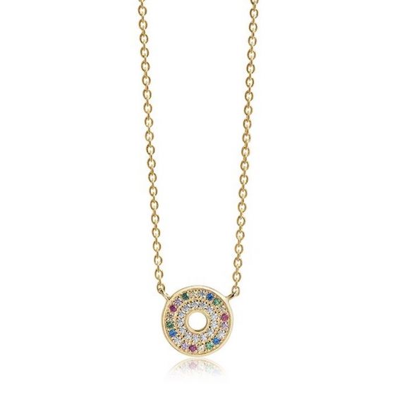 Sif Jakobs Necklace Valiano - 18k gold plated with multi-coloured zirconia
SJ-C1048-XCZ(YG)