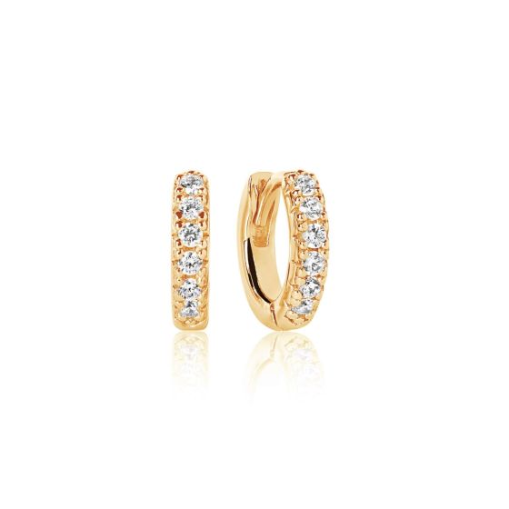 Sif Jakobs Ellera Piccolo Earrings - Gold and White Zirconia - SJ-E1066-CZYG