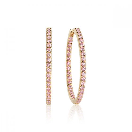 Sif Jakobs Bovalino Earrings, gold with pink zirconia SJ-E1790-PK(YG)