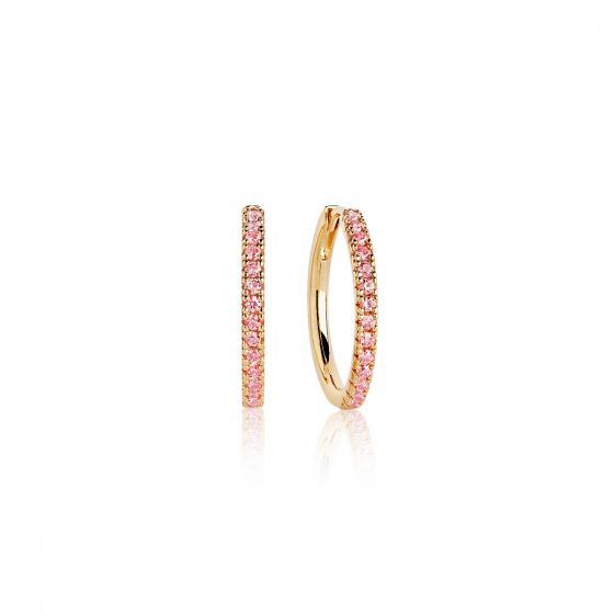 Sif Jakobs Ellera Grande Earrings, gold with pink zirconia SJ-E2869-PK(YG)