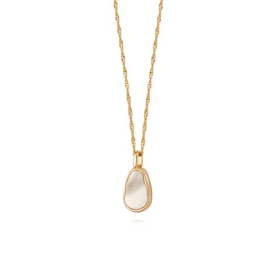 Daisy Isla Mother Of Pearl Necklace - Gold SN05_GP