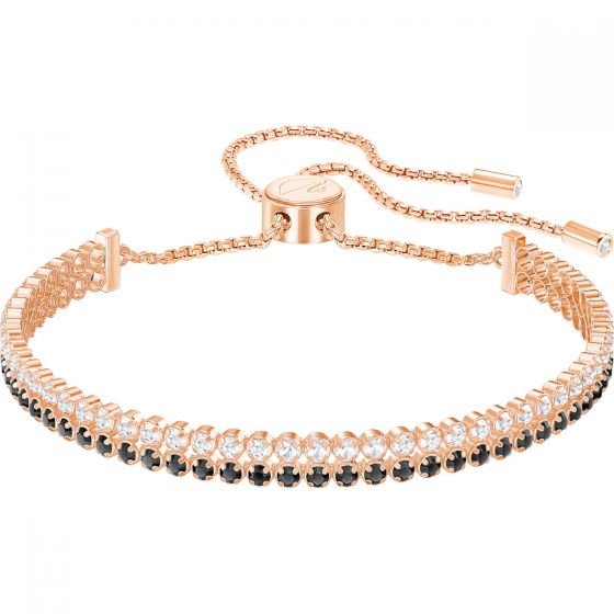 Swarovski Subtle Bracelet, Black, Rose Gold Plating 5352092