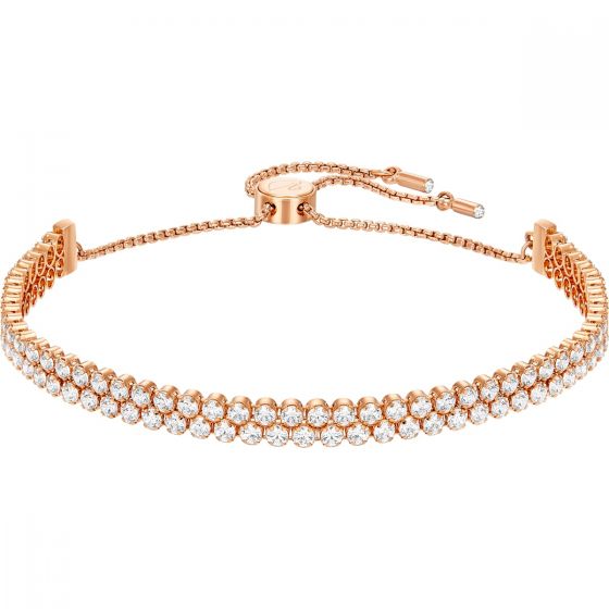 Swarovski Subtle Bracelet, White, Rose Gold Plating 5224182