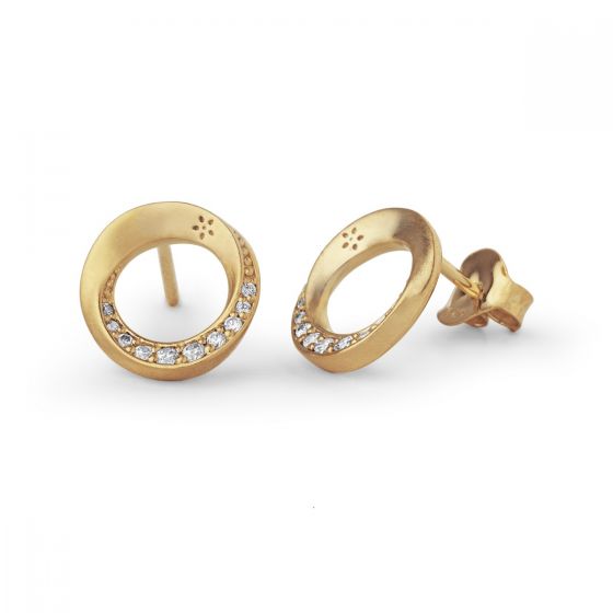 byBiehl Swan Brushed Gold and Zirconia Earrings
4-1401a-GP 