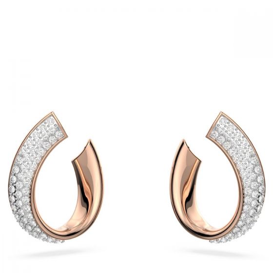 Swarovski Exist Small Earrings - White with Rose Gold Plating 5636448
