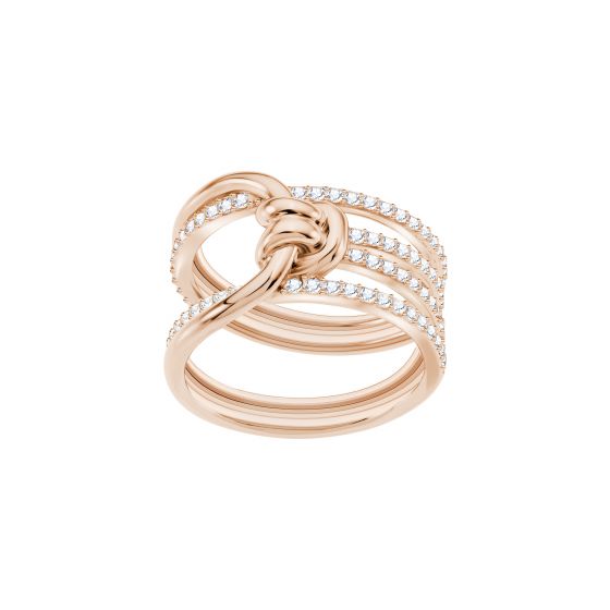 Swarovski Lifelong Wide Ring, White, Rose Gold Plating 5412071, 5402432, 5369797, 5402440