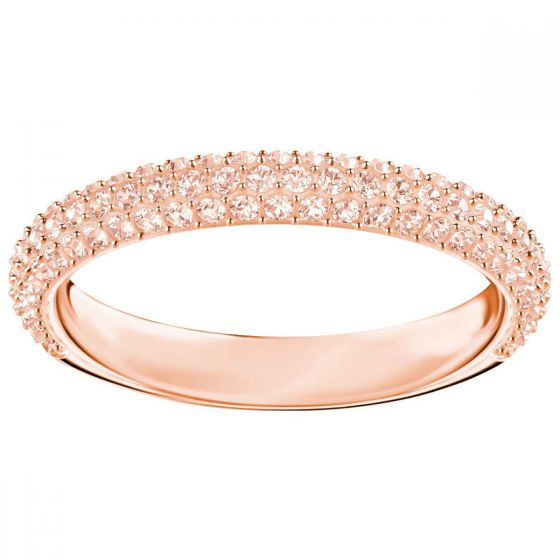 Buy Swarovski Stone Ring White with Rose Gold Plating Online