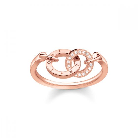 Thomas Sabo Together Linked Ring - Rose Gold