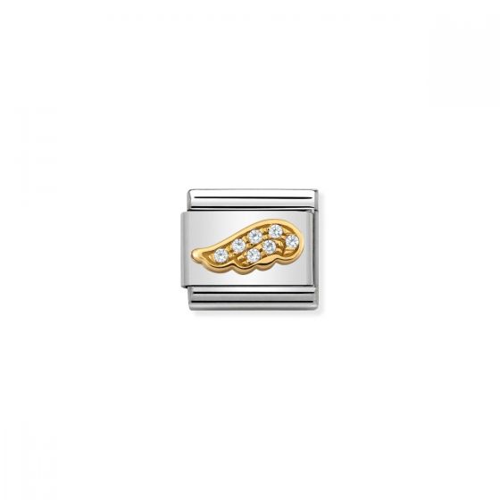 Nomination Gold and Zirconia Wing Charm - 030322/32