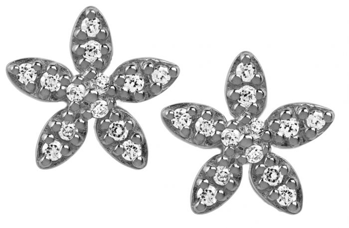 byBiehl Forget Me Not Sparkles Silver Earrings 4-004A-R
