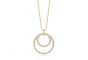 Sif Jakobs Valenza Due Pendant, gold with white zirconia SJ-P0055-CZ(YG)