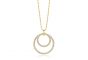 Sif Jakobs Valenza Due Pendant, gold with white zirconia SJ-P0055-CZ(YG)