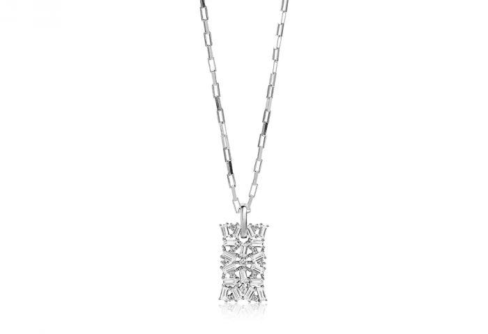 Sif Jakobs Antella Necklace - Silver with White Zirconia