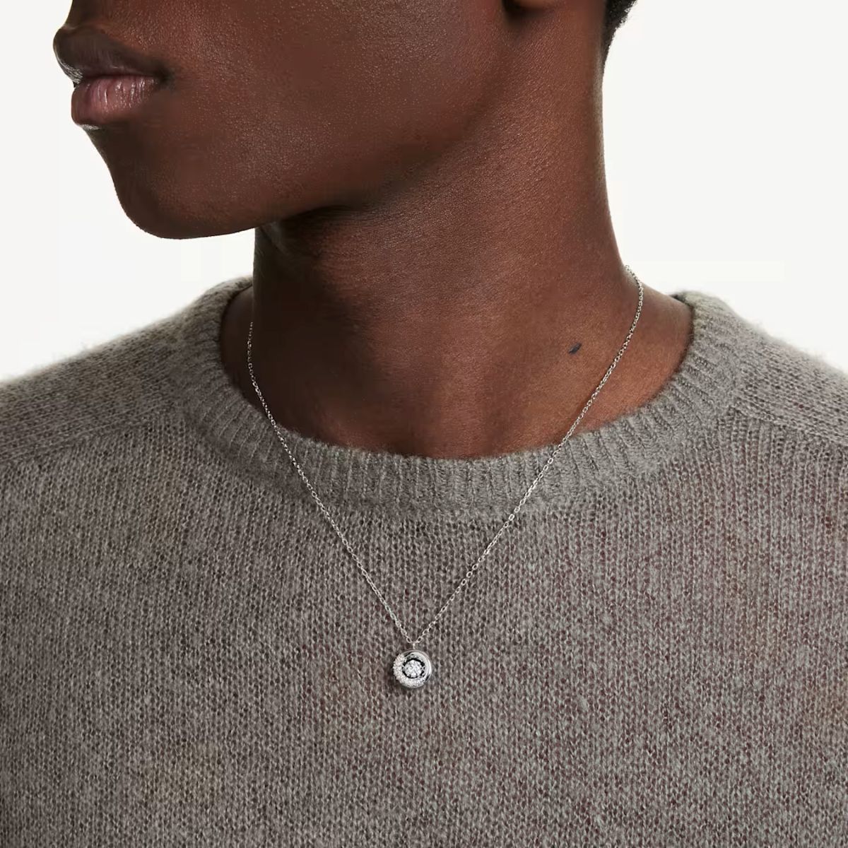 Swarovski Dextera Pendant - White with Rhodium Plating - 5733400