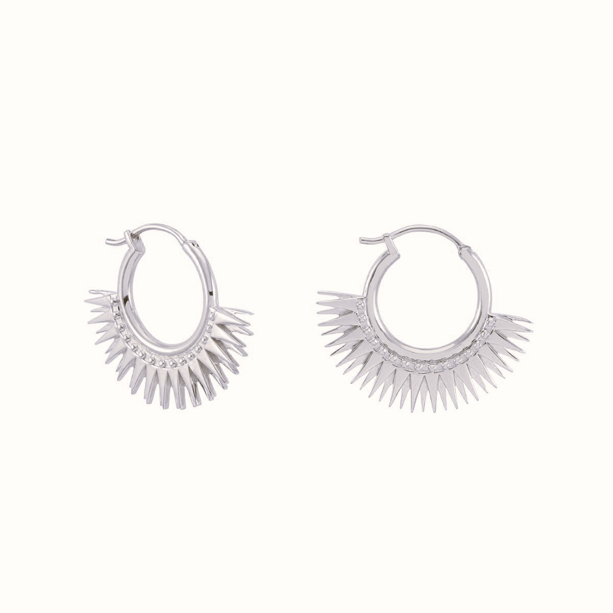 Rachel Jackson Rising Sun Hoop Earrings Silver DSE11S