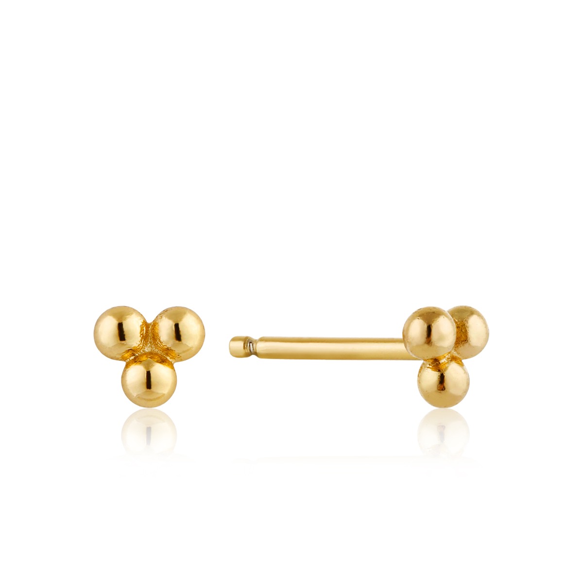 Ania Haie Modern Triple Ball Gold Stud Earrings