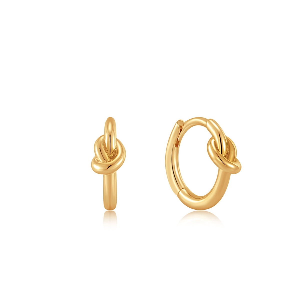 Ania Haie Gold Knot Huggie Hoop Earrings E029-04G
