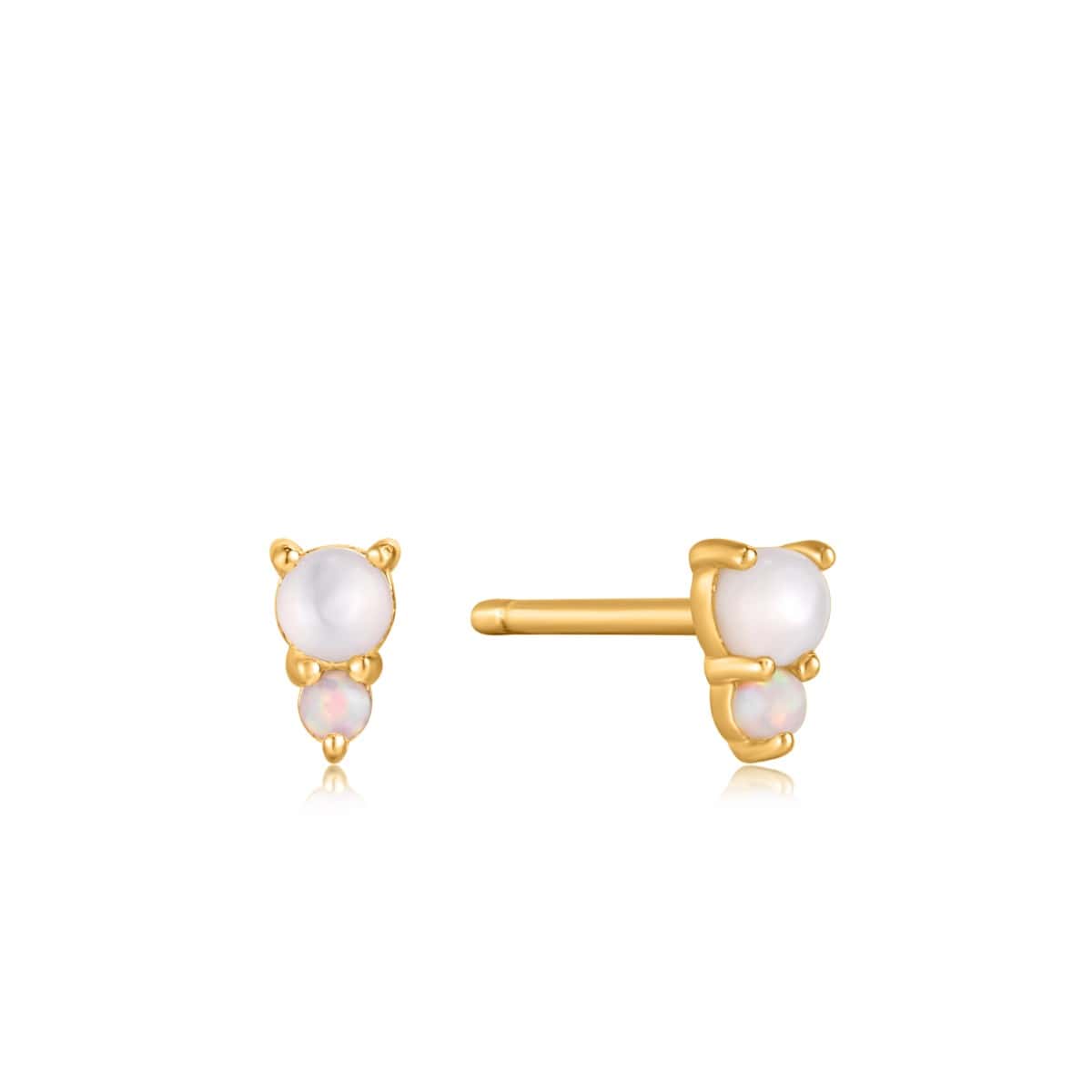 Ania Haie Mother of Pearl and Kyoto Opal Stud Earrings - Gold - E034-02G