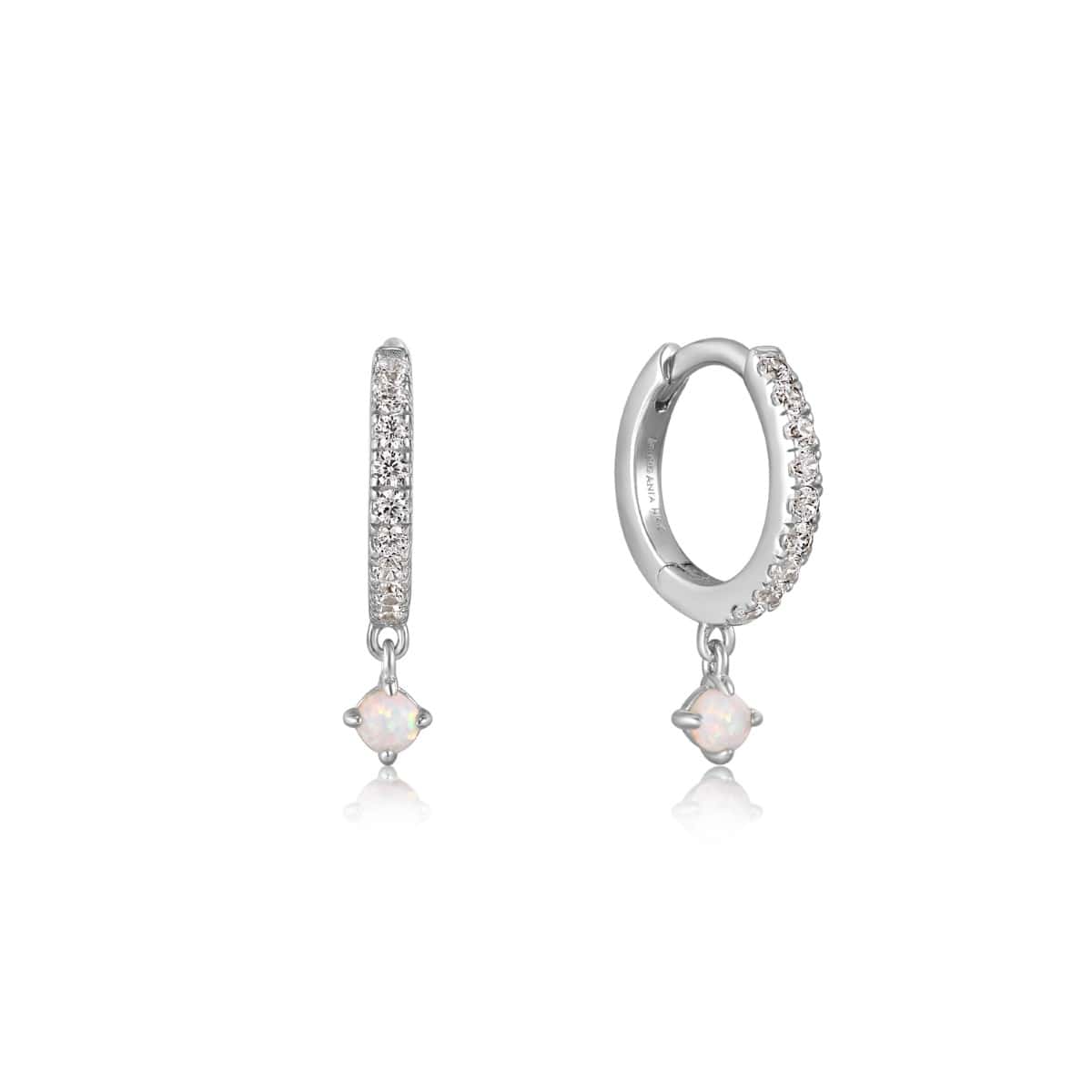 Ania Haie Sparkle Kyoto Opal Drop Huggie Hoop Earrings - Silver - E034-04H