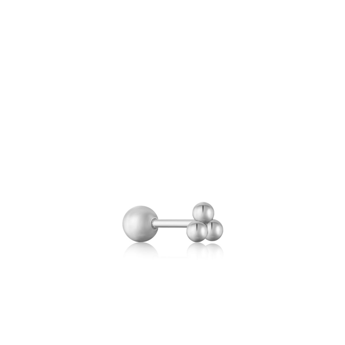 Ania Haie Triple Ball Barbell Single Earring - Silver - E035-03H