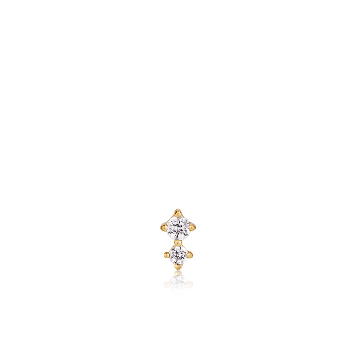 Ania Haie Double Sparkle Barbell Single Earring - Gold - E035-07G