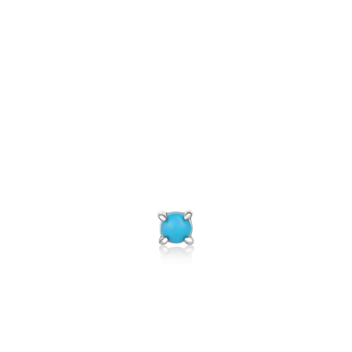 Ania Haie Turquoise Cabochon Barbell Single Earring - Silver - E035-13H