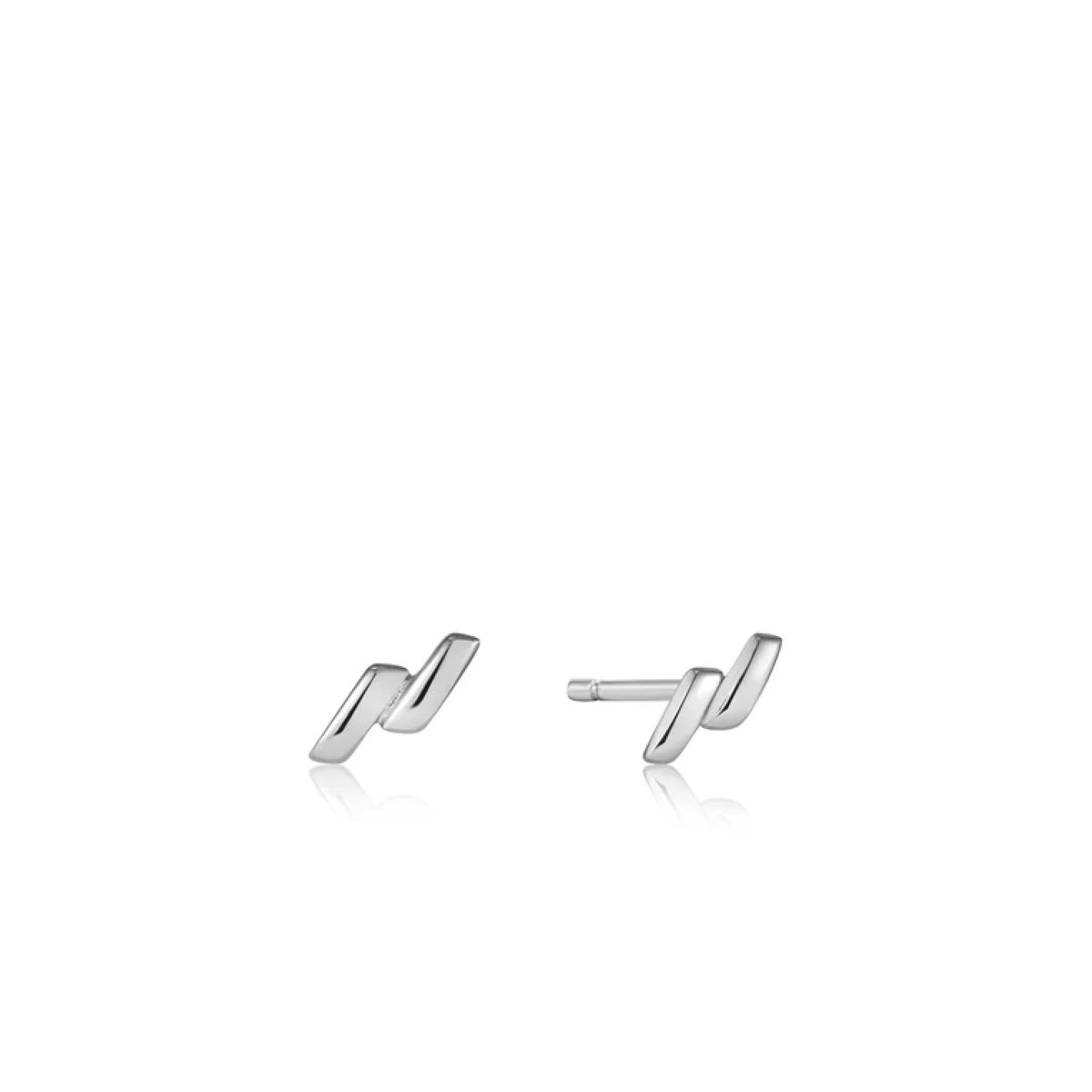 Ania Haie Smooth Twist Stud Earrings - Silver - E038-01H