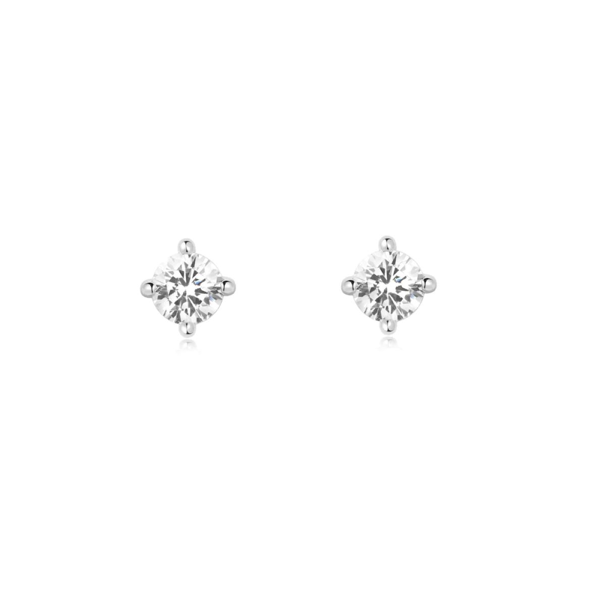 Ania Haie Silver Solitaire Stud Earrings - E057_01H
